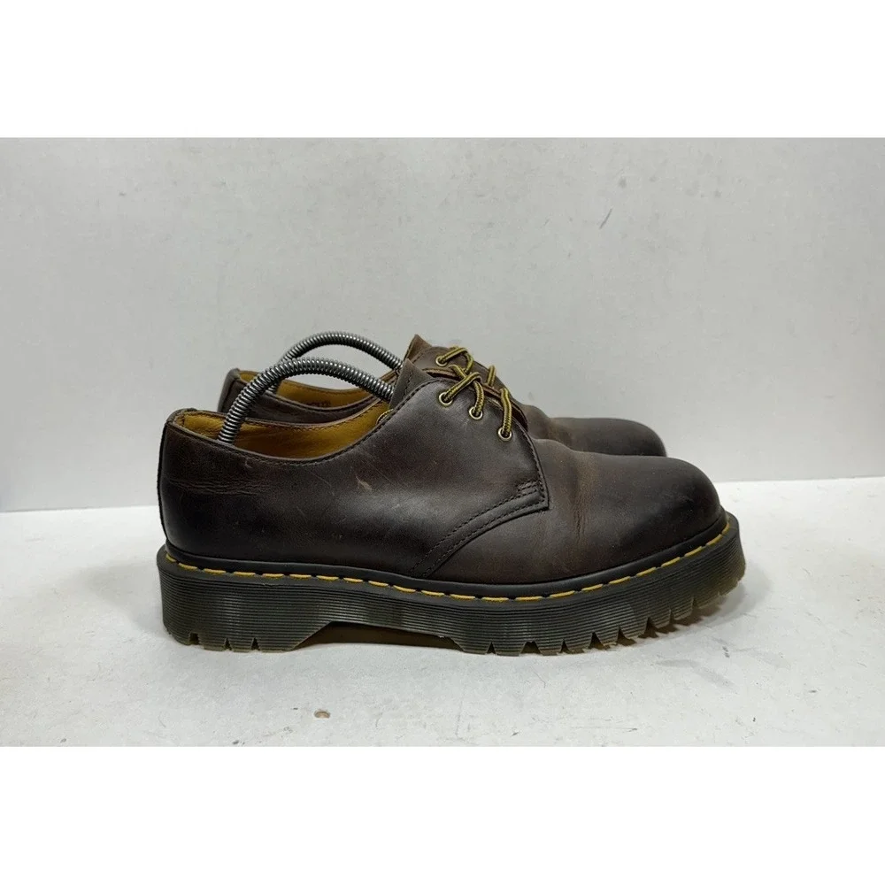 Dr. Martens 1461 Bex Brown Crazy Horse Leather Mens 10 Platform Oxford Shoes